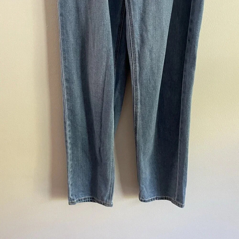 American Eagle Women 0 Blue Medium Wash Denim Highest Rise Baggy Mom Jeans - Picture 3 of 10